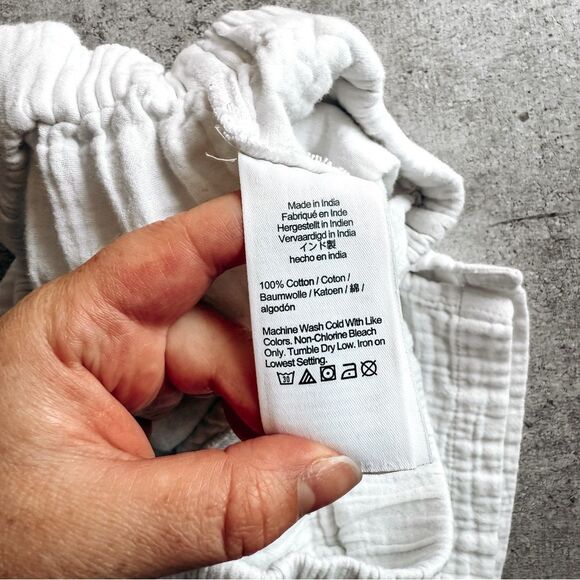 Madewell White Cotton Lightweight Pull On Shorts Size Small - Picture 3 of 5